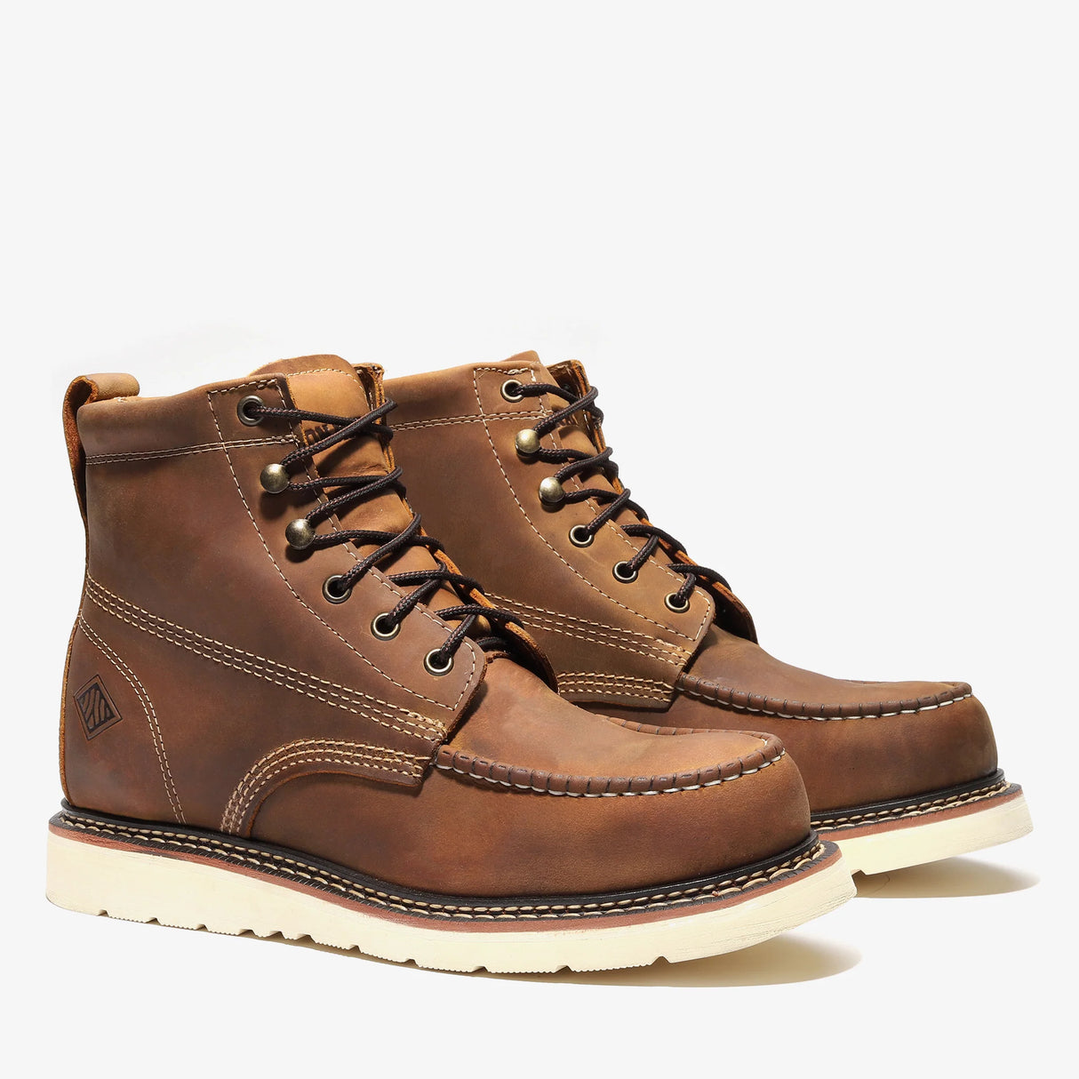 Bonanza Frontier Classic 6" Moc Toe Work Boots - Crazy Brown