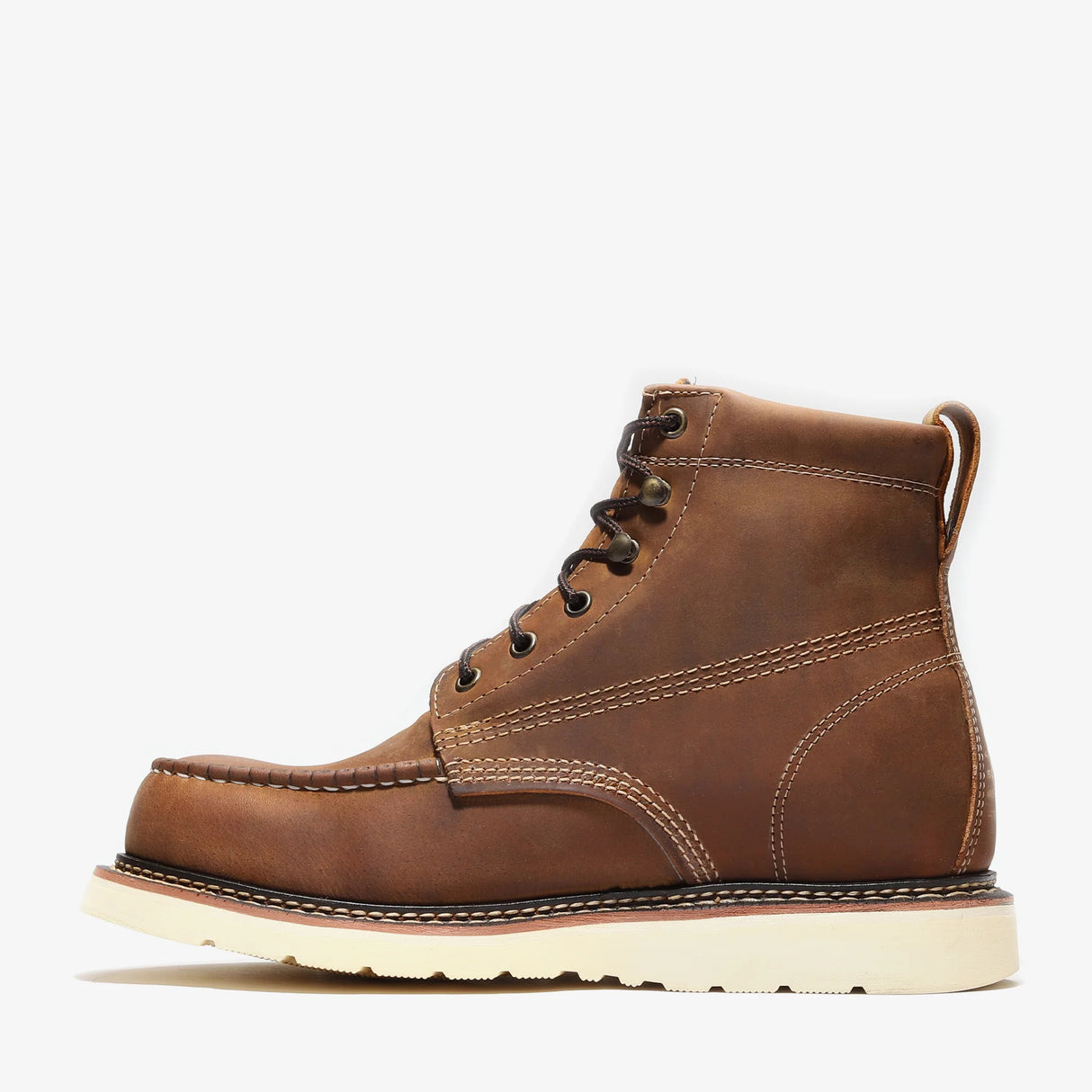 Bonanza Frontier Classic 6" Moc Toe Work Boots - Crazy Brown