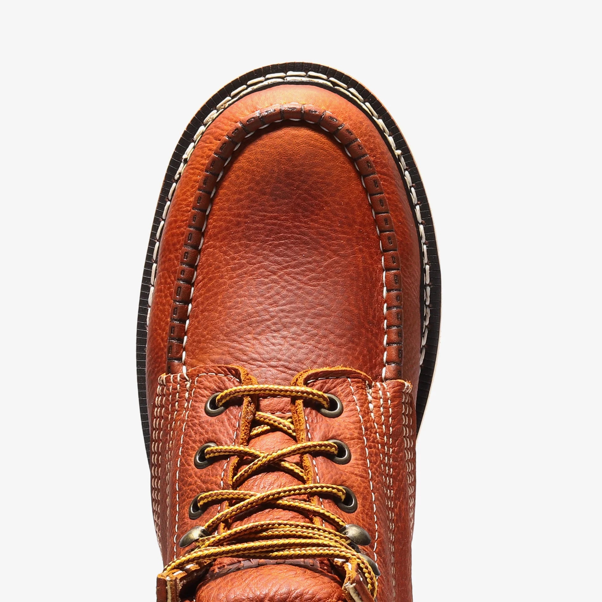 Bonanza Men´s Frontier Classic 6" Steel Moc Toe Work Boots - Golden Brown - Toe View