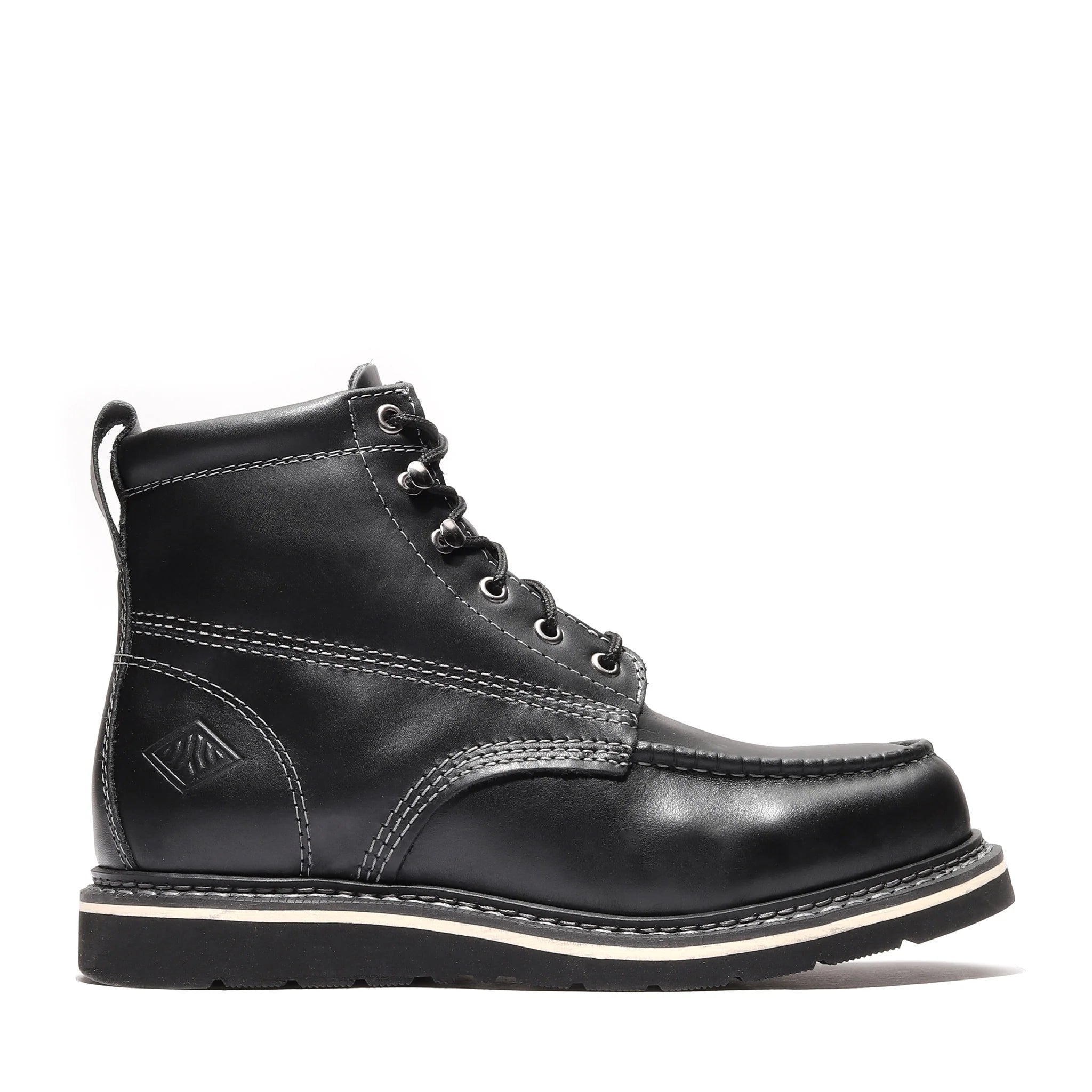 Bonanza Men´s Frontier Classic 6" Moc Toe Work Boots - Jet Black - Right Side View
