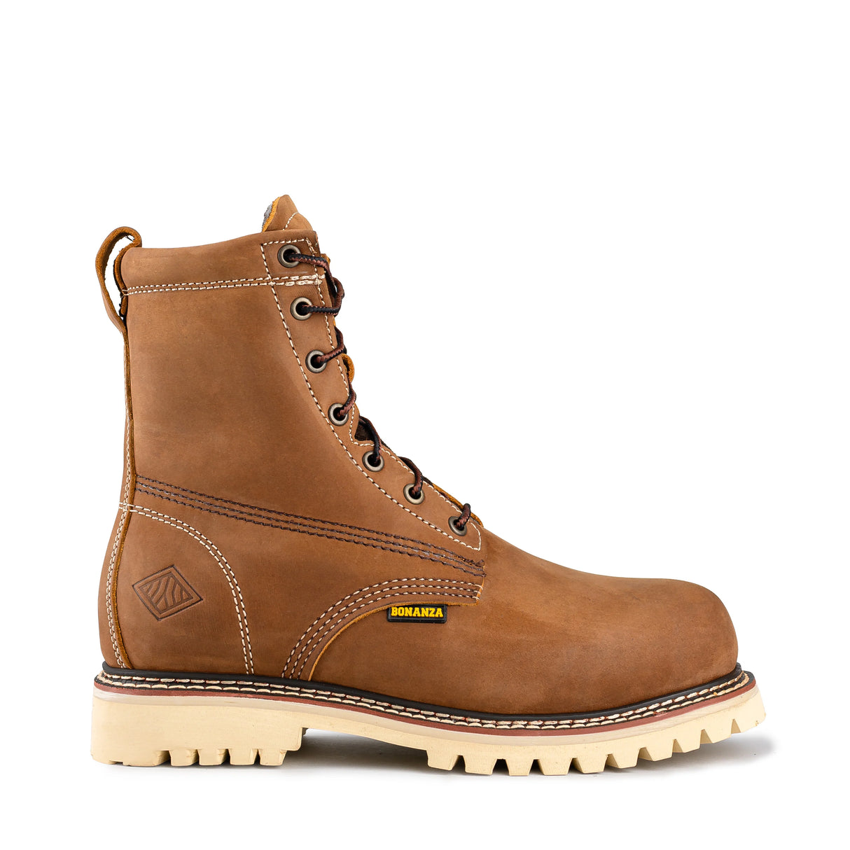 Bonanza Summit 8" Insulated WaterProof Plain Toe Work Boots