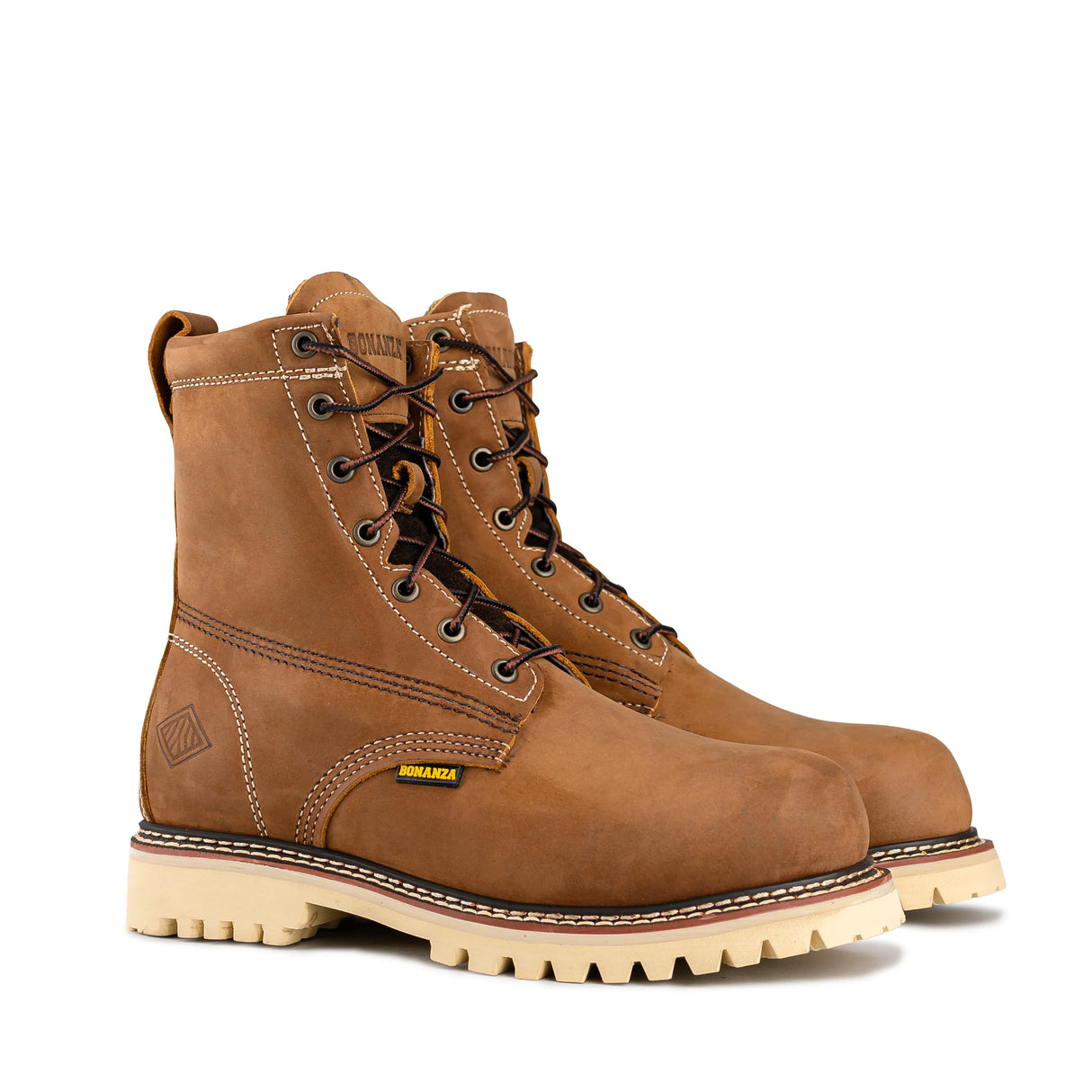 Bonanza Summit 8" Insulated WaterProof Plain Toe Work Boots