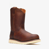 Bonanza Frontier 10-inch crazy brown Wellington work boots – durable leather, slip-on design  angle