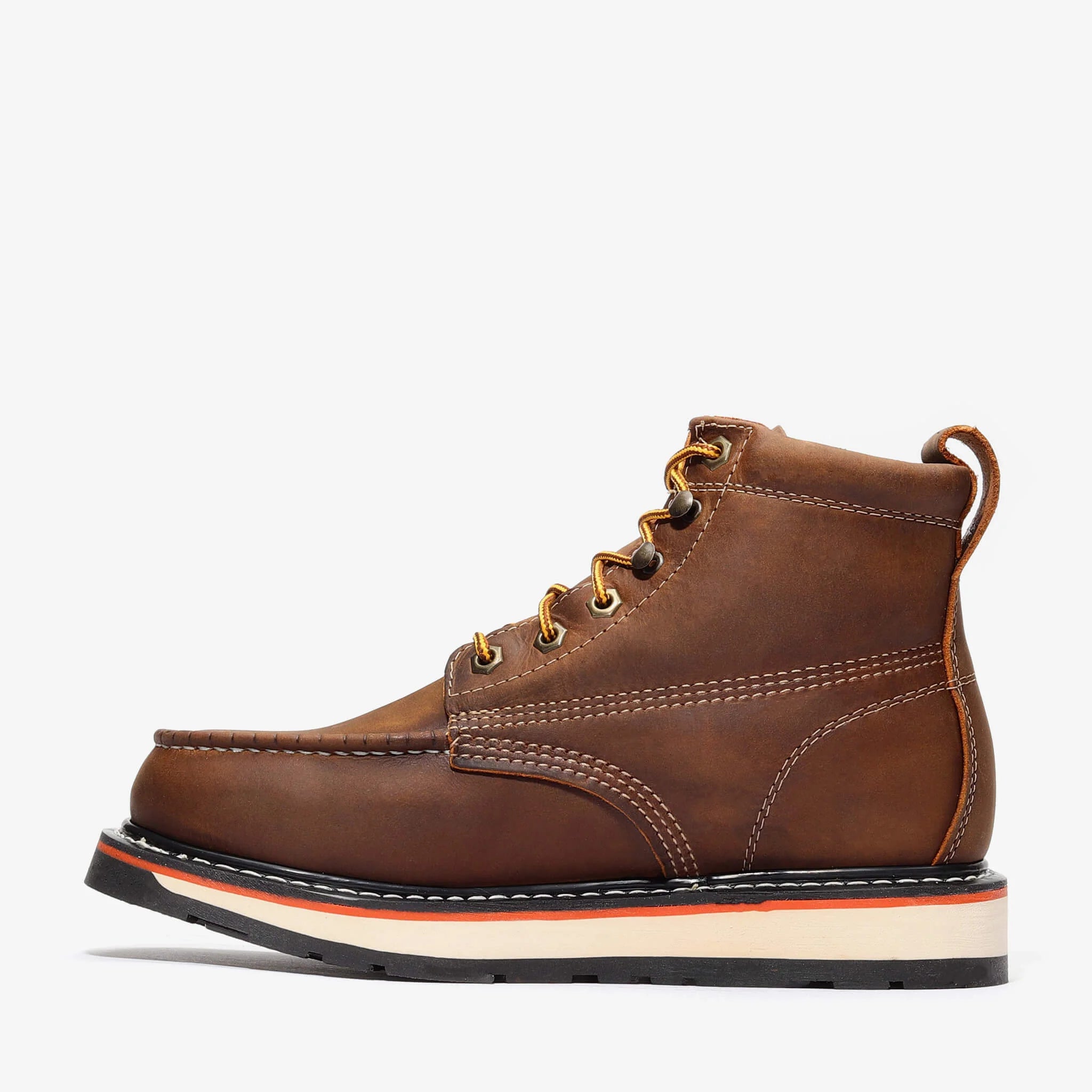 Bonanza Men´s Frontier Dual 6" Moc Toe Work Boots - Brown - Left Side View