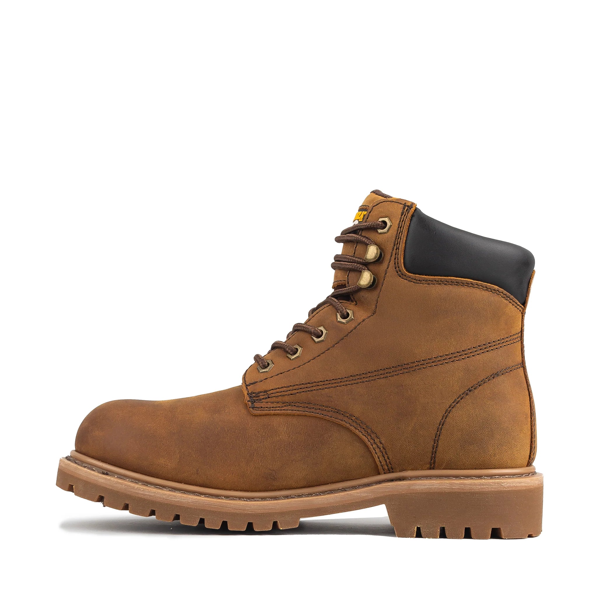 Brown Bonanza Trailhead PRO waterproof 6-inch work boots with plain toe design side