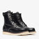 "Black Bonanza 8-inch moc toe work boots with rugged leather upper and reinforced stitching