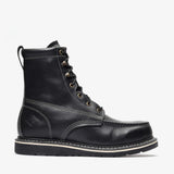 Bonanza 8-inch black moc toe work boots – rugged, reliable, and built for the toughest jobs