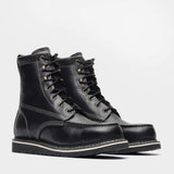 Bonanza 8-inch black moc toe work boots – rugged, reliable, and built for the toughest jobs