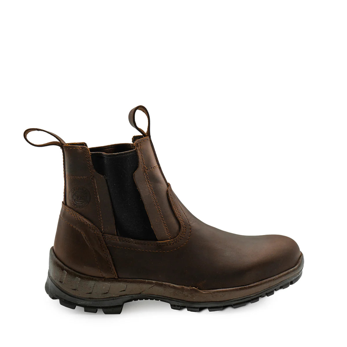Cebu Men´s BT Flex Lightweight Steel Round Toe Ankle Work Boots - Brown - Right Sole View