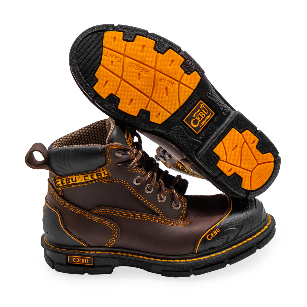 Botas de trabajo Cebu BorceShark con cordones de 15 cm y protector de goma - Puntera blanda 