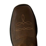 Establo Genuine Leather Pull-On Square Toe Work Boots - Steel Toe (Tan)