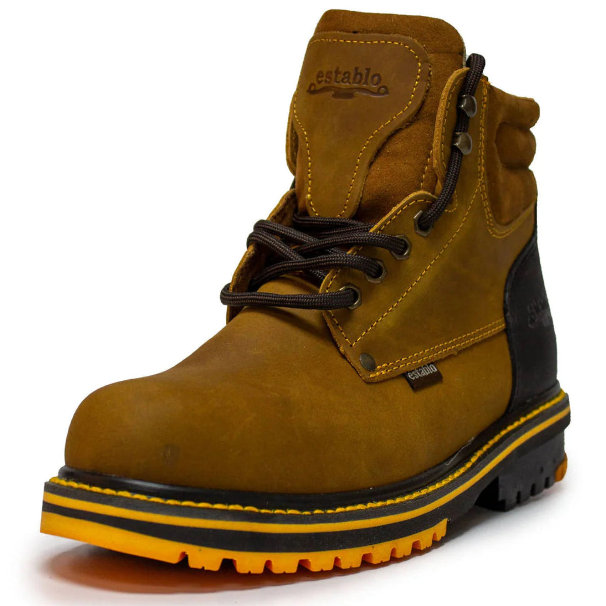 Establo Genuine Leather Track Sole Moc Toe Work Shoes - Soft Toe