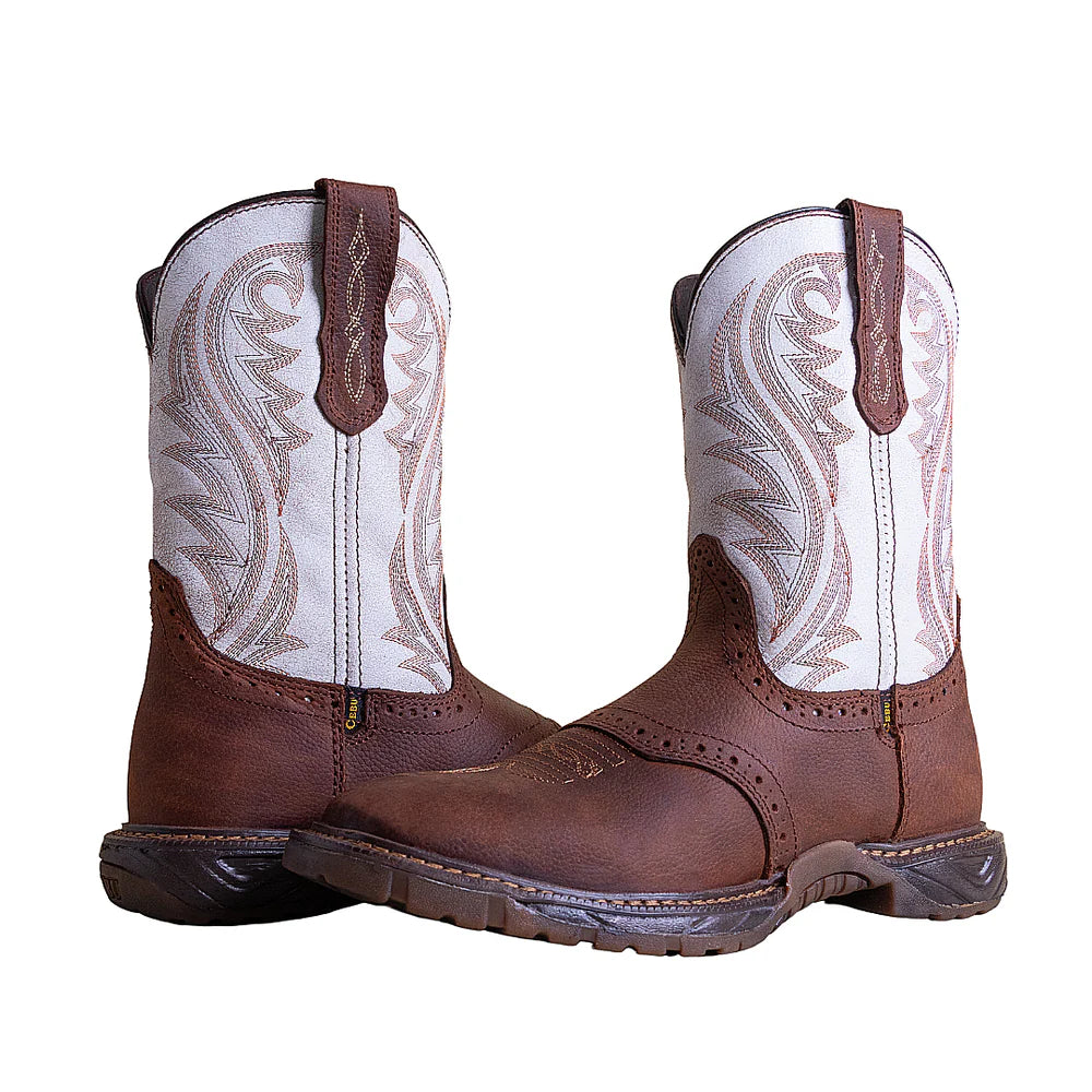 Cebu Comanche 10" Square Toe Western Work Boots - Soft Toe