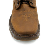 Cebu Hawk Lace-Up Square Toe Ankle Work Boots - Soft Toe (Tan)