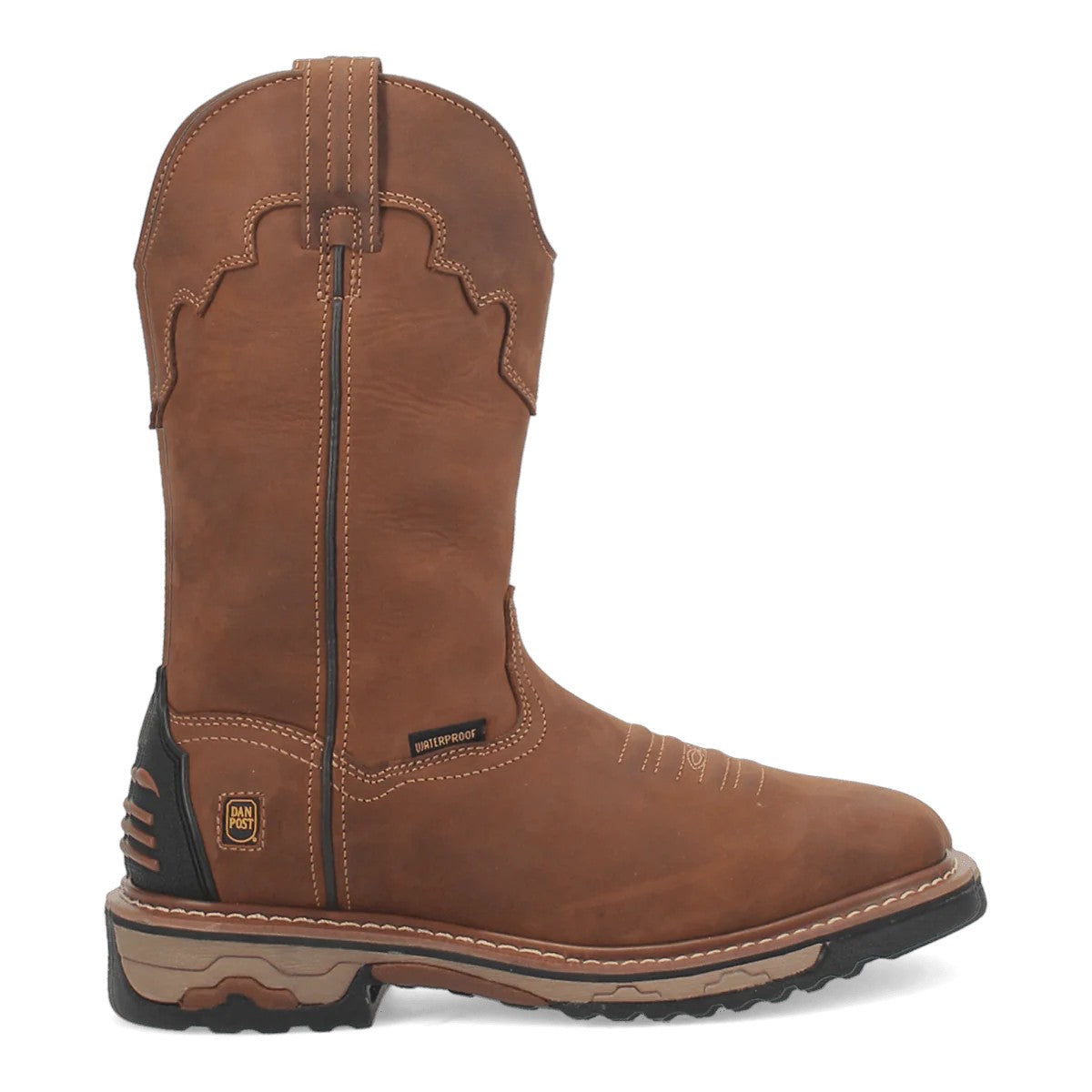 Dan Post Men´s Blayde Waterproof Leather Steel Toe Work Boots - Saddle Tan - Right Side View