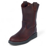 Establo Genuine Leather Mil Rayas Pull-On Work Boots - Soft Toe