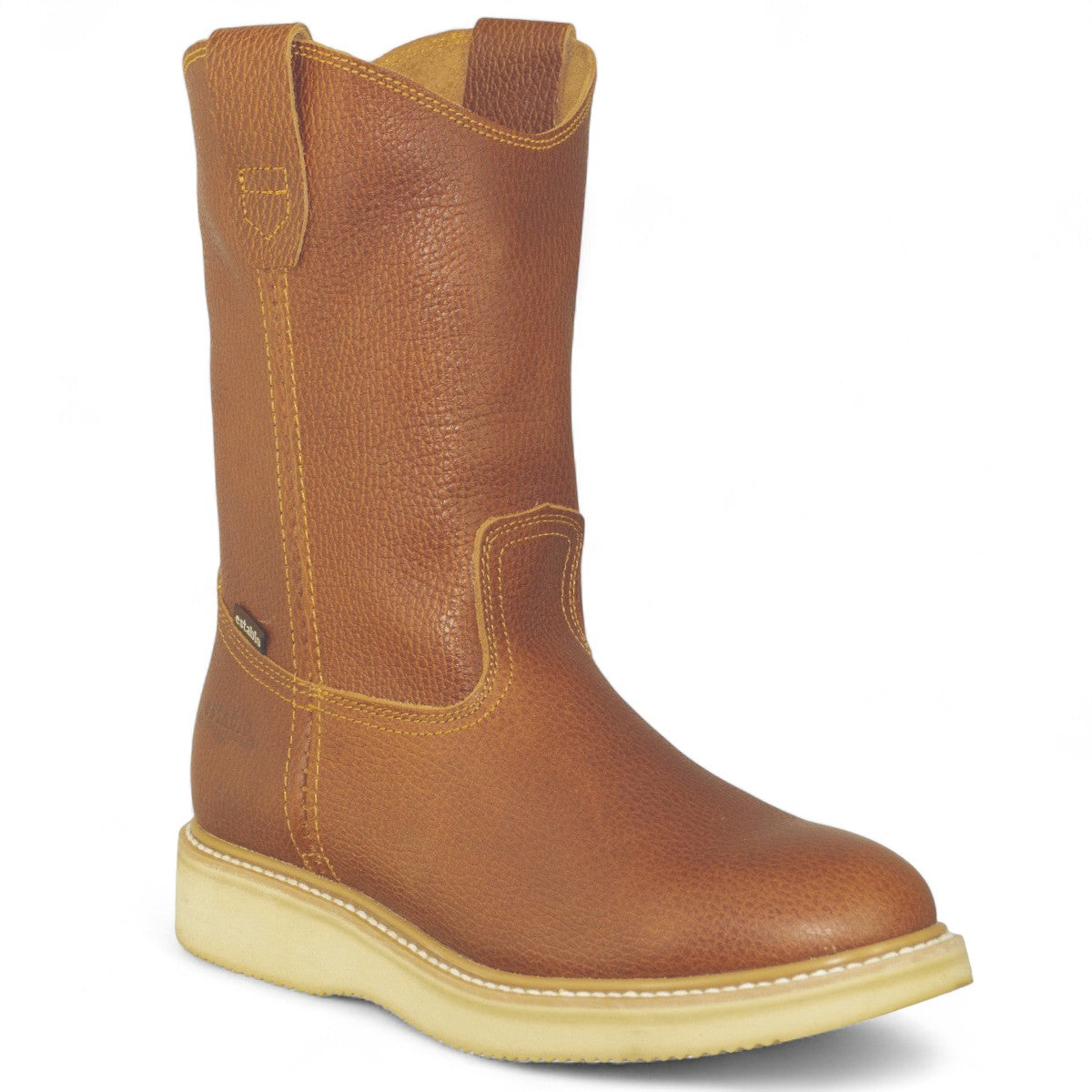 Establo Genuine Leather Mil Rayas Pull-On Work Boots - Soft Toe