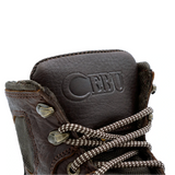 Cebu Hawk Lace-Up Square Toe Ankle Work Boots - Soft Toe (Brown)