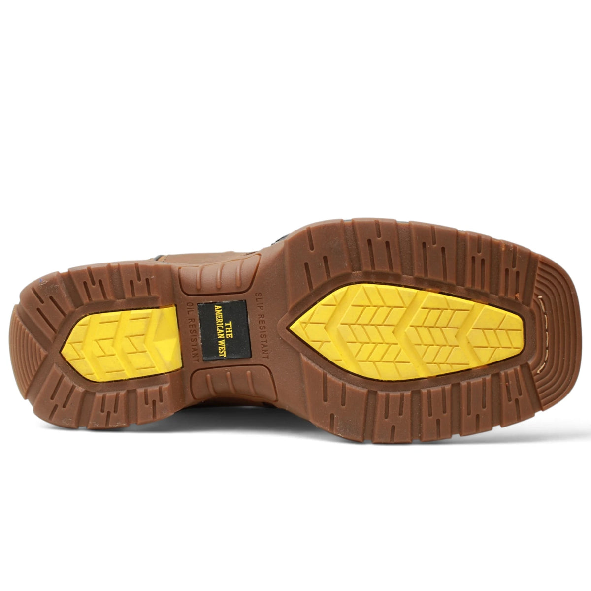 American West Men´s Genuine Leather Composite Toe Work Boot - Walnut - Sole View