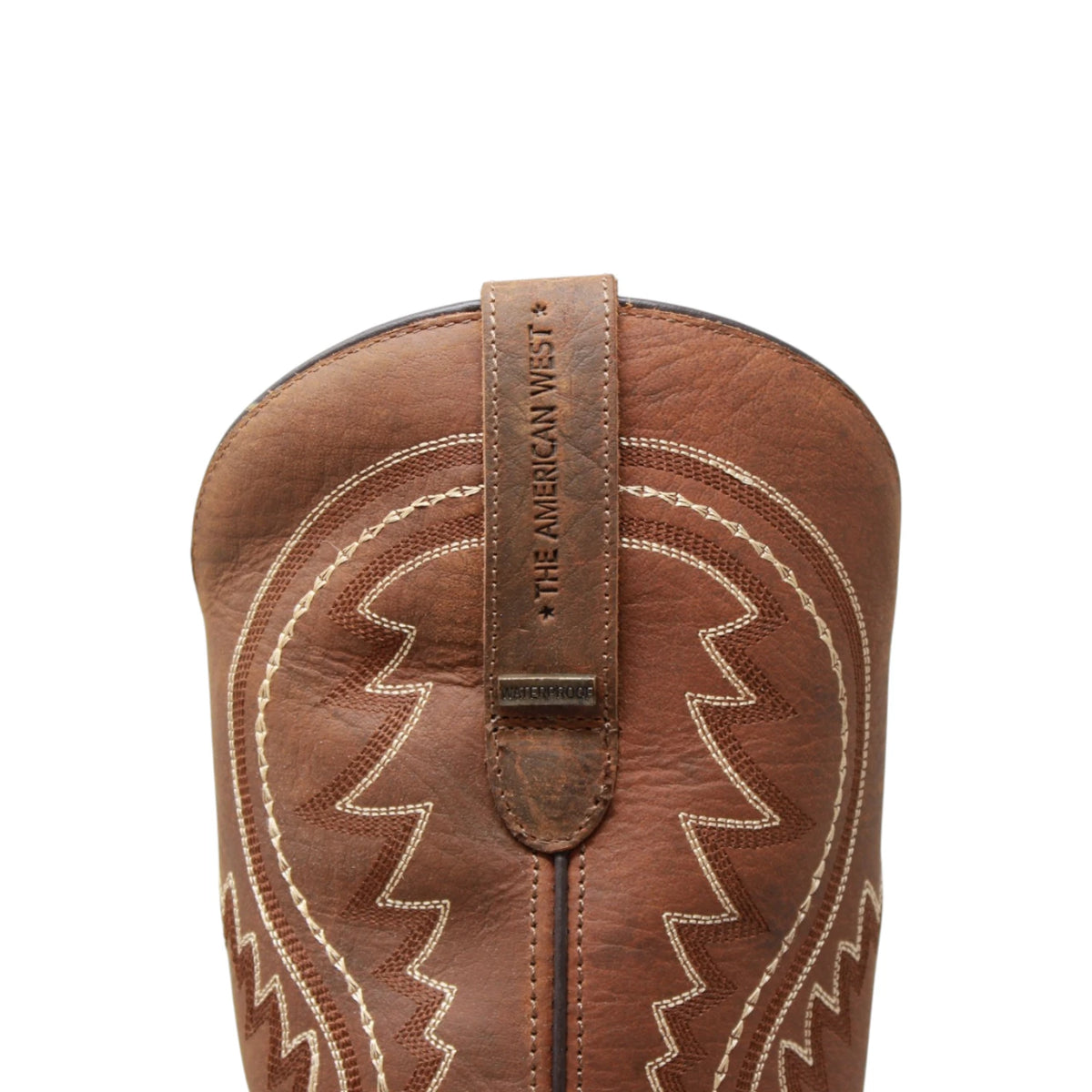 American West Men´s Genuine Leather Work Boot - Walnut - Detail View