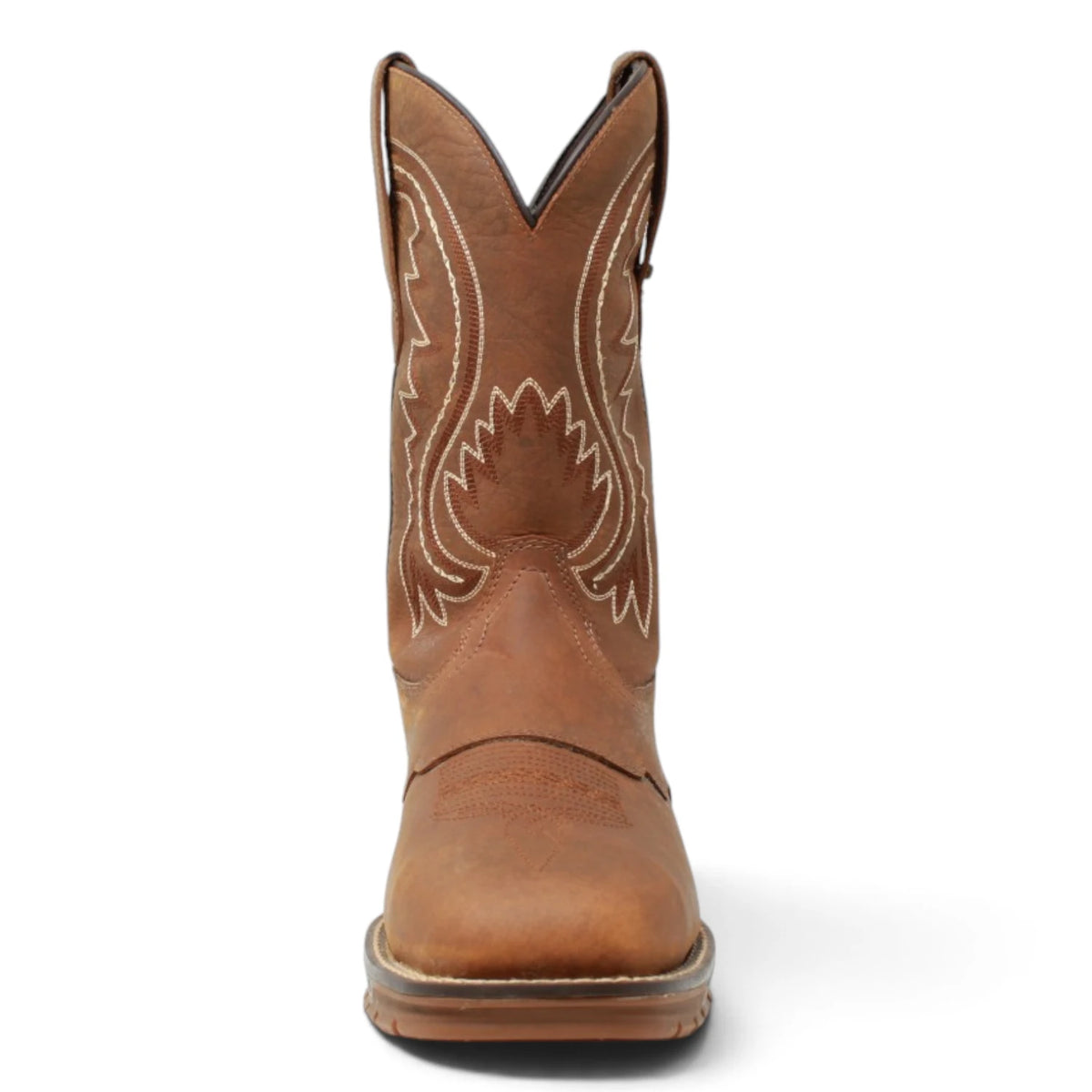 American West Men´s Genuine Leather Work Boot - Walnut - Front View