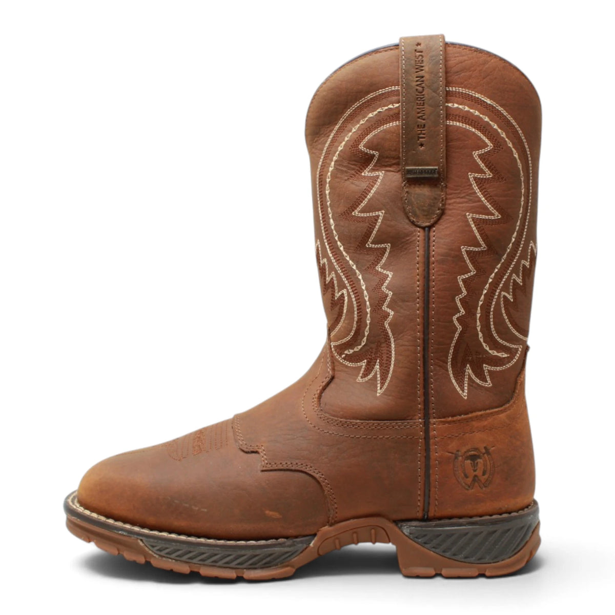 American West Men´s Genuine Leather Work Boot - Walnut - Left Side VIew