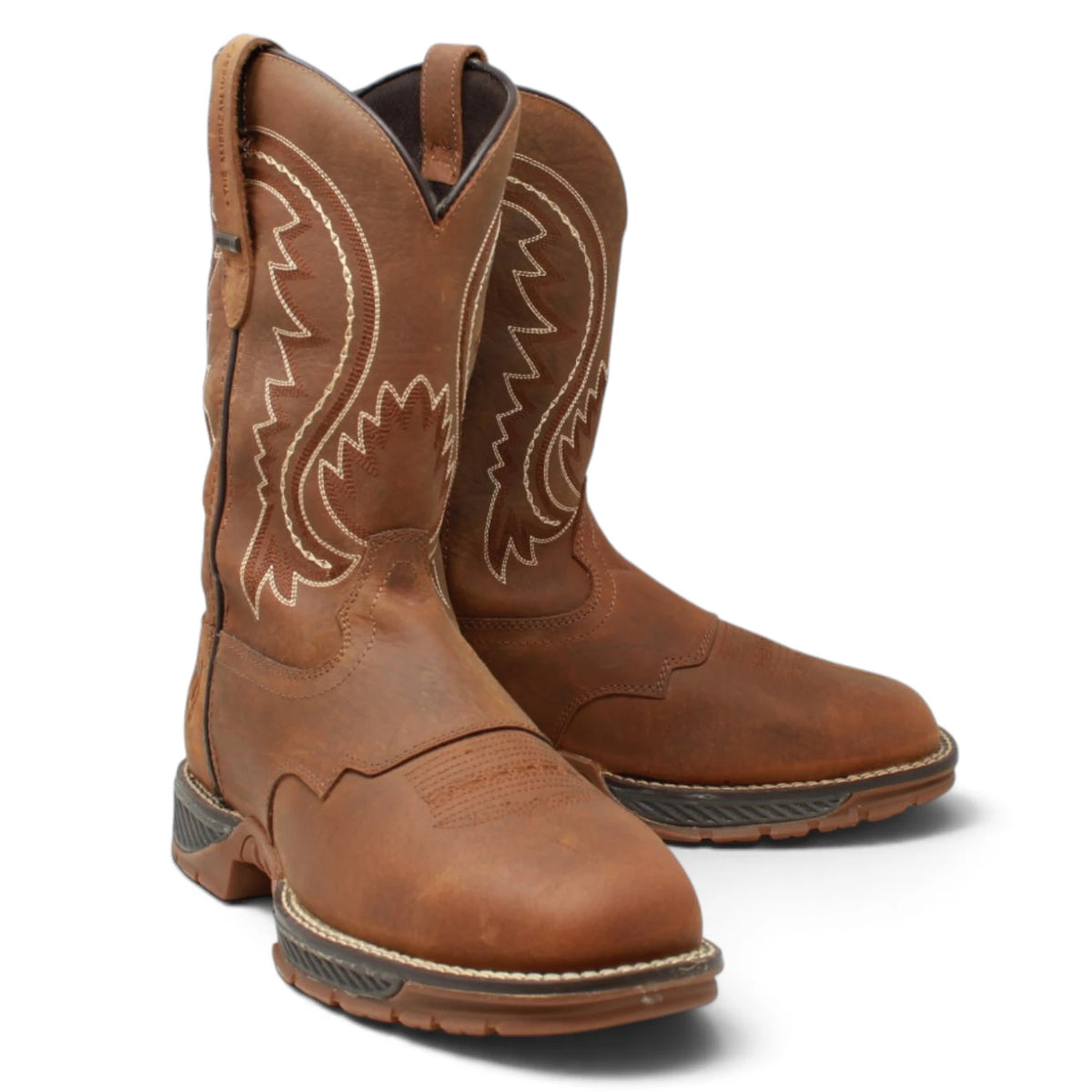 American West Men´s Genuine Leather Work Boot - Walnut - Paie Side View