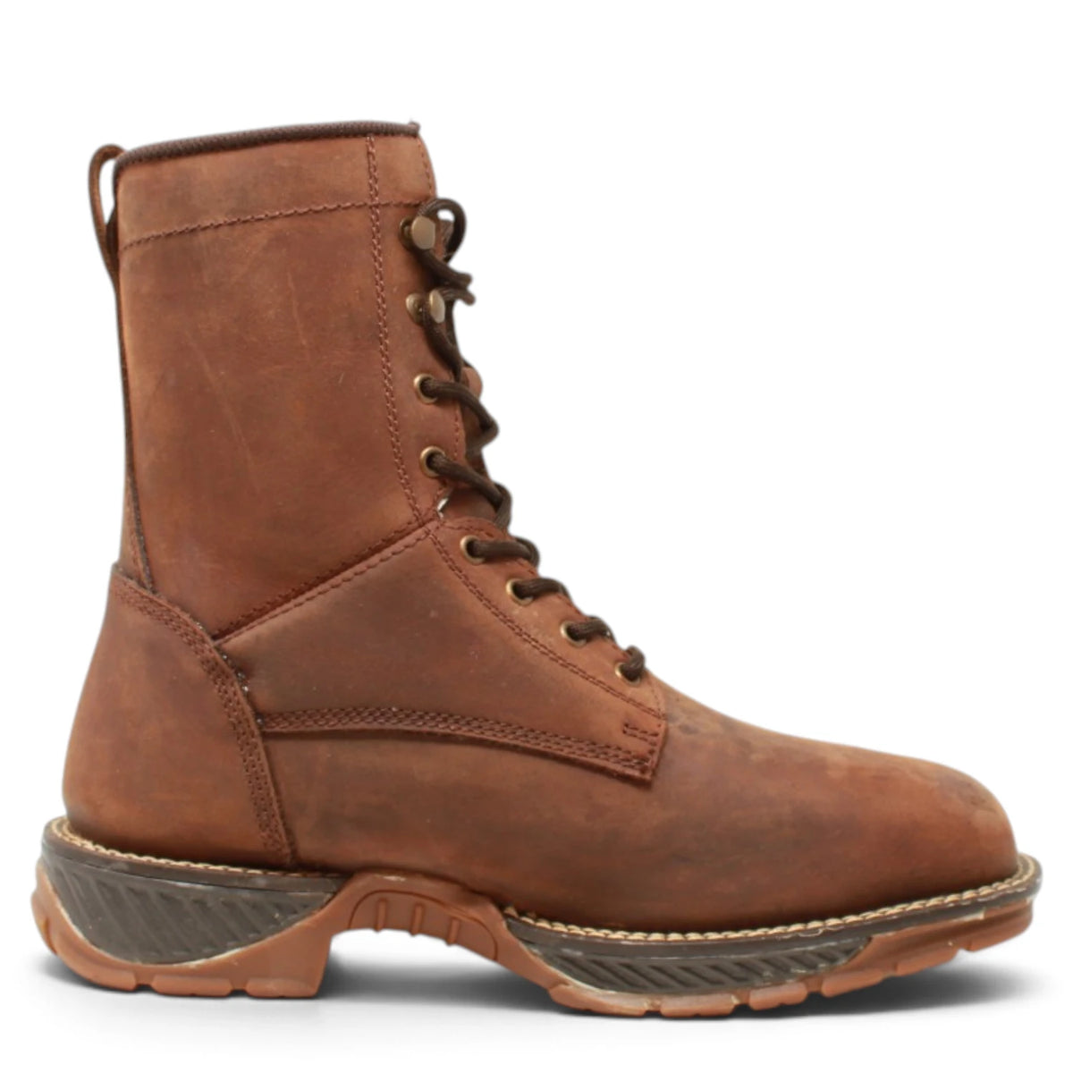 American West Men´s Genuine Leather Lace-Up Composite Toe Work Boot - Brown - Right Side View