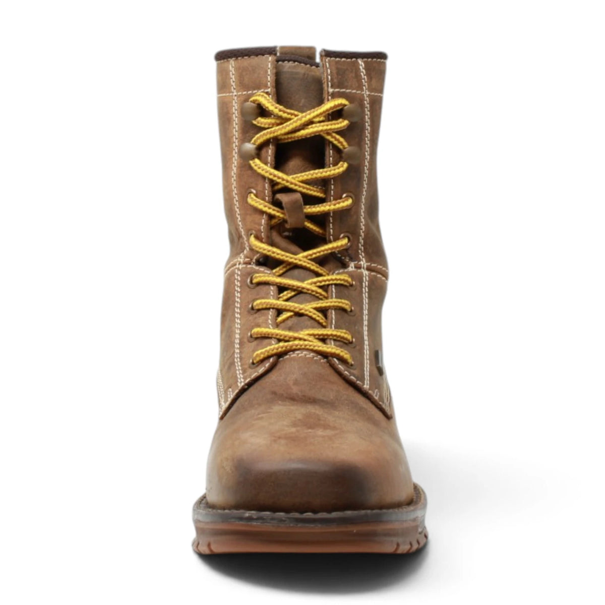 American West Men´s Genuine Leather Lace-Up Soft Toe Work Boot - Brown - Front View