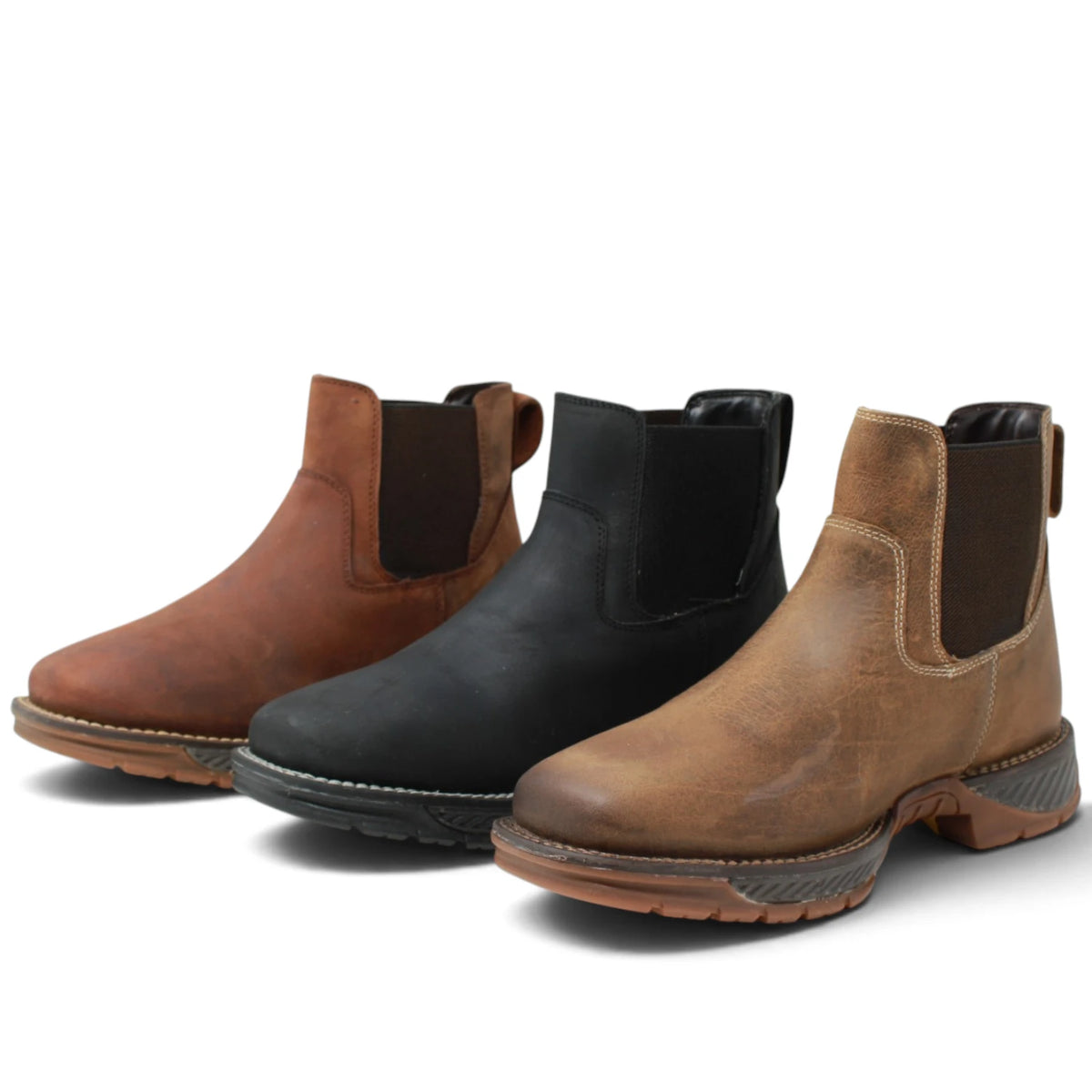 American West Men´s Genuine Leather Soft Toe Ankle Work Boot - Left Side View