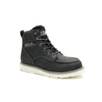 Men's Reclaimer wedge waterproof work boots in black color by CAT side view