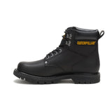 Men's Second Shift soft toe work boots in black by CAT left side view
