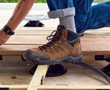 Men's Threshold waterproof work boots in real brown by CAT worn view