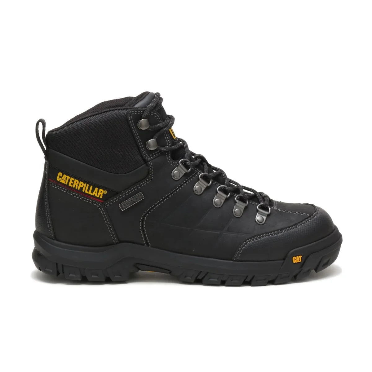 Men's Threshold waterproof work boots in black by CAT right side view