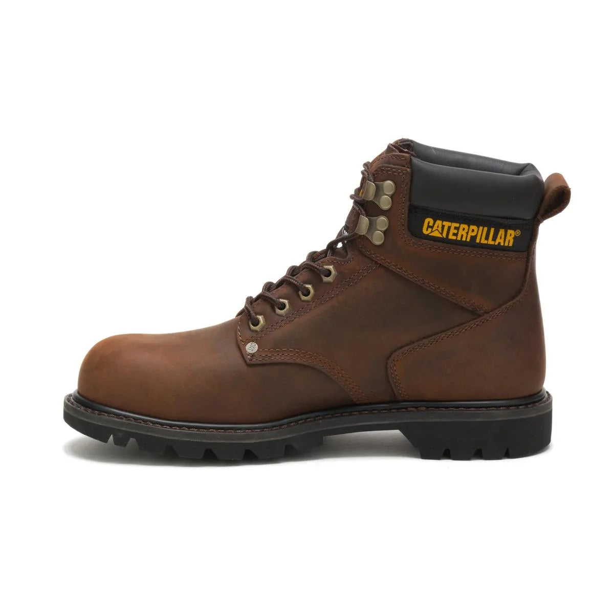 Men's Second Shift Steel Toe Work Boot Dark Brown Color - CAT