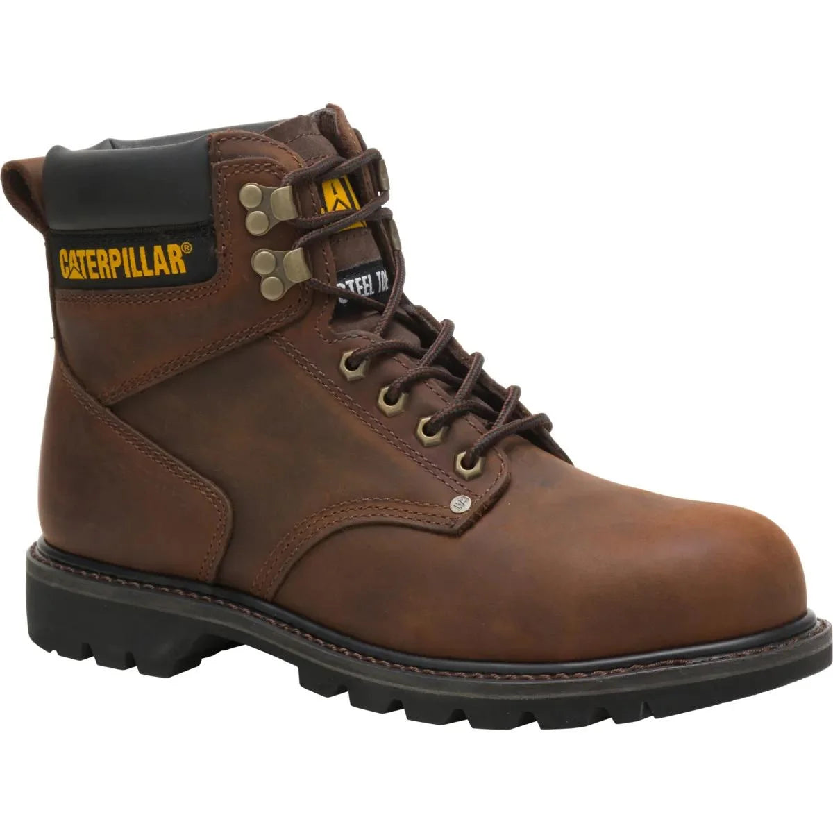 Men's Second Shift Steel Toe Work Boot Dark Brown Color - CAT