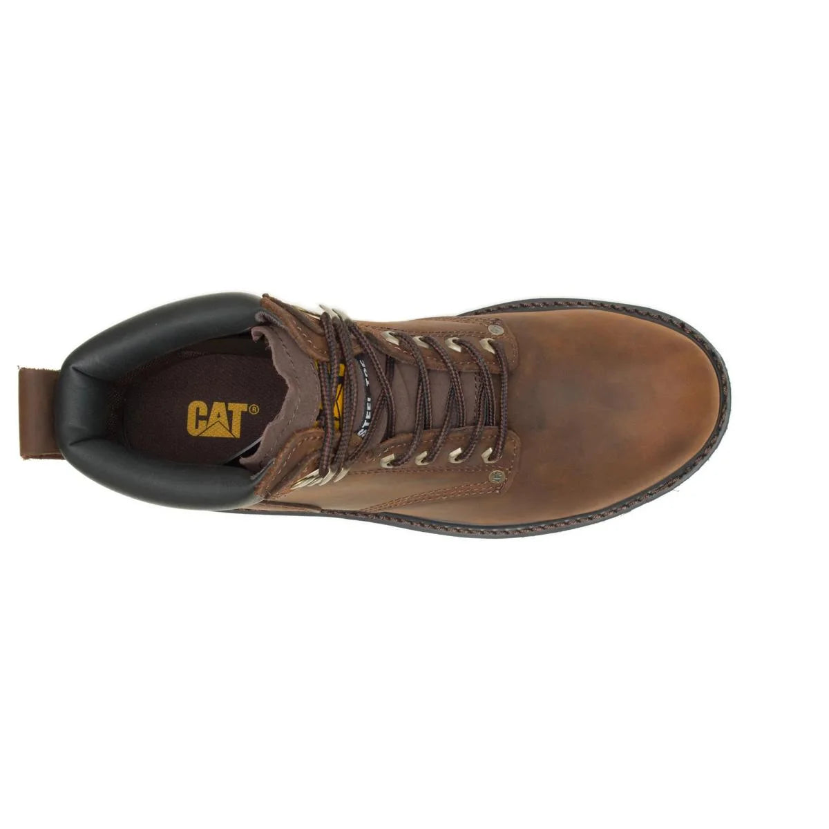 Men's Second Shift Steel Toe Work Boot Dark Brown Color - CAT