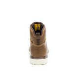 Men's Reclaimer wedge waterproof steel toe work boots in pyramid color by CAT back view