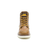 Men's Reclaimer wedge waterproof steel toe work boots in pyramid color by CAT front view