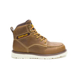 Men's Reclaimer wedge waterproof steel toe work boots in pyramid color by CAT right side