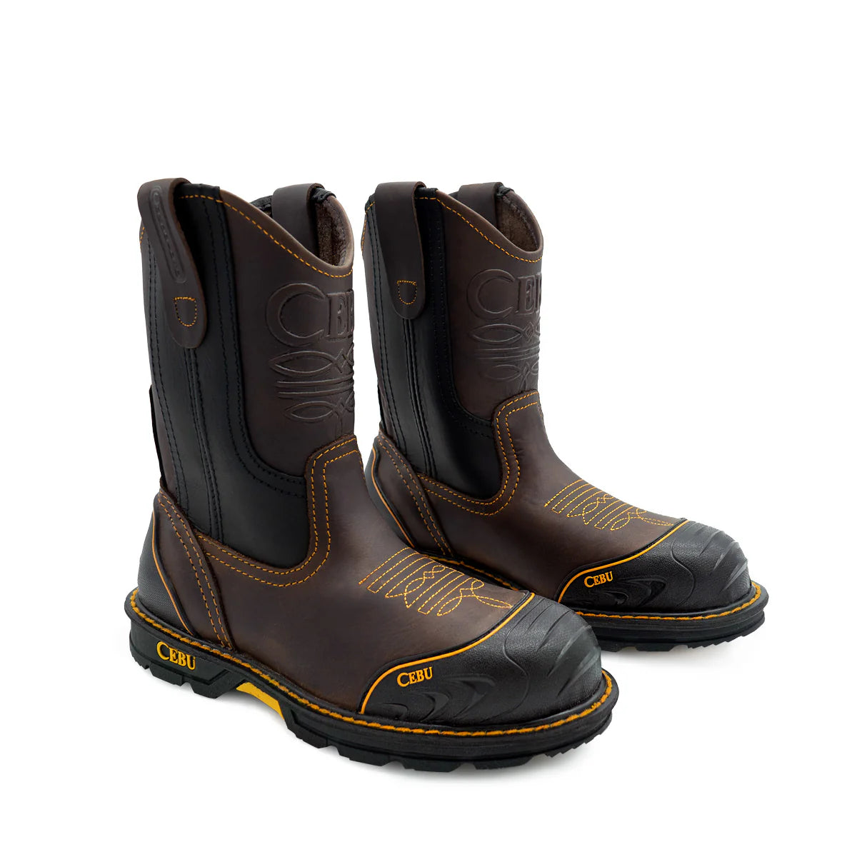 Cebu Farmer Pull On Soft Toe 10" Work Boots - Soft Toe & Rubber Shield