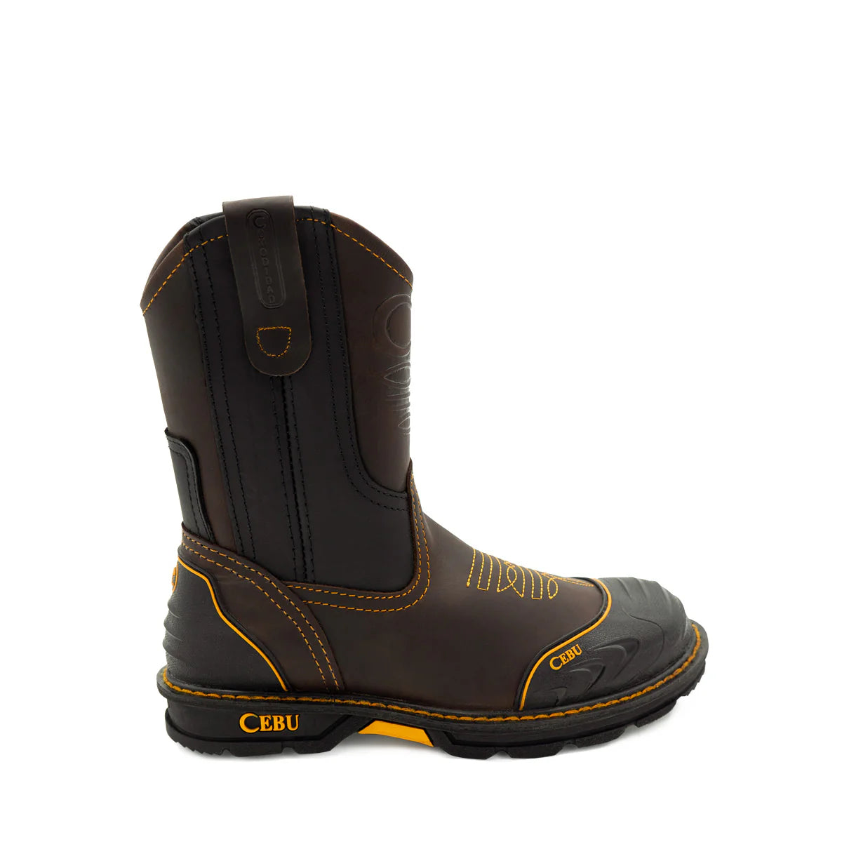 Cebu Farmer Pull On Soft Toe 10" Work Boots - Soft Toe & Rubber Shield