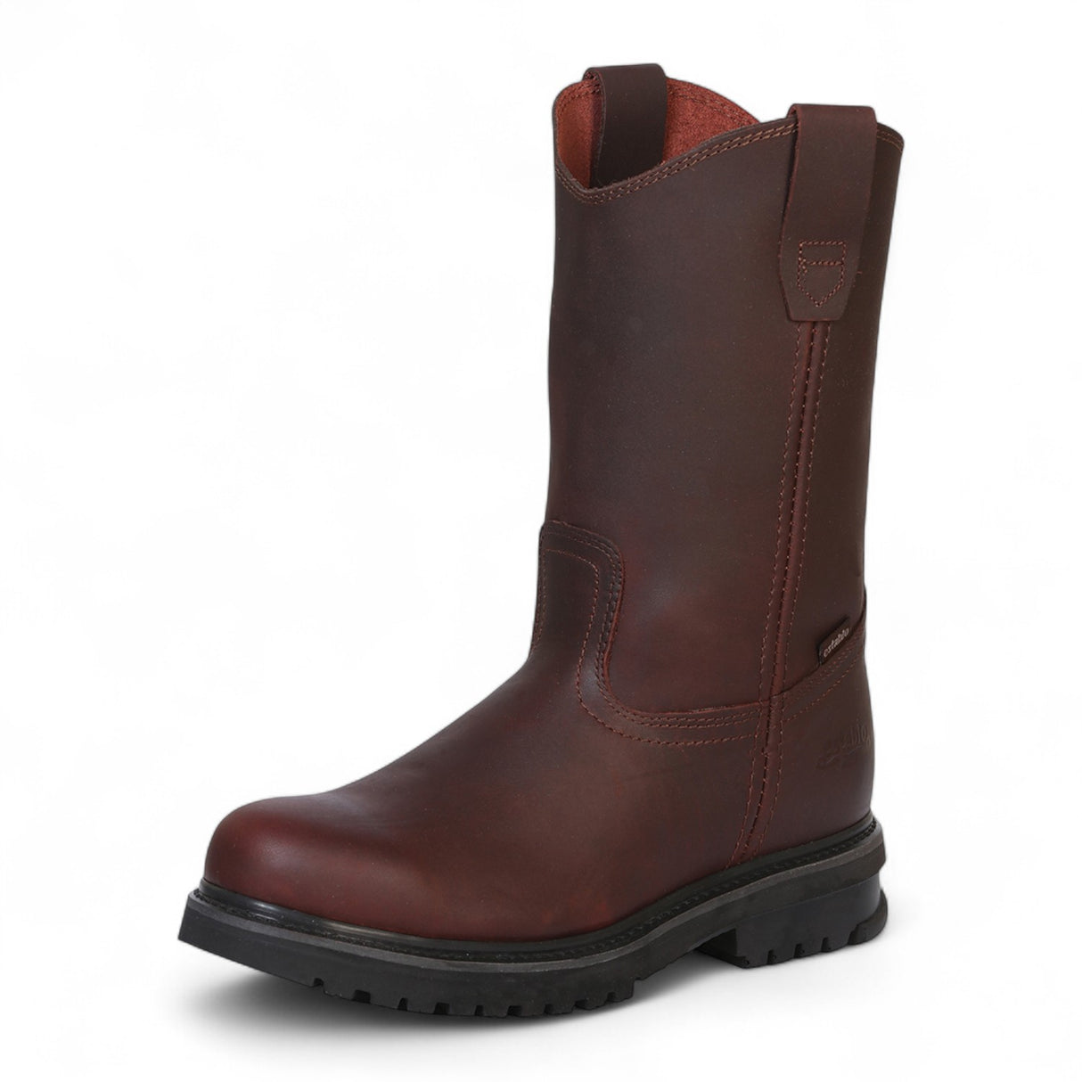 Establo Genuine Leather Track Sole Pull-On Work Boots - Soft Toe Shedron