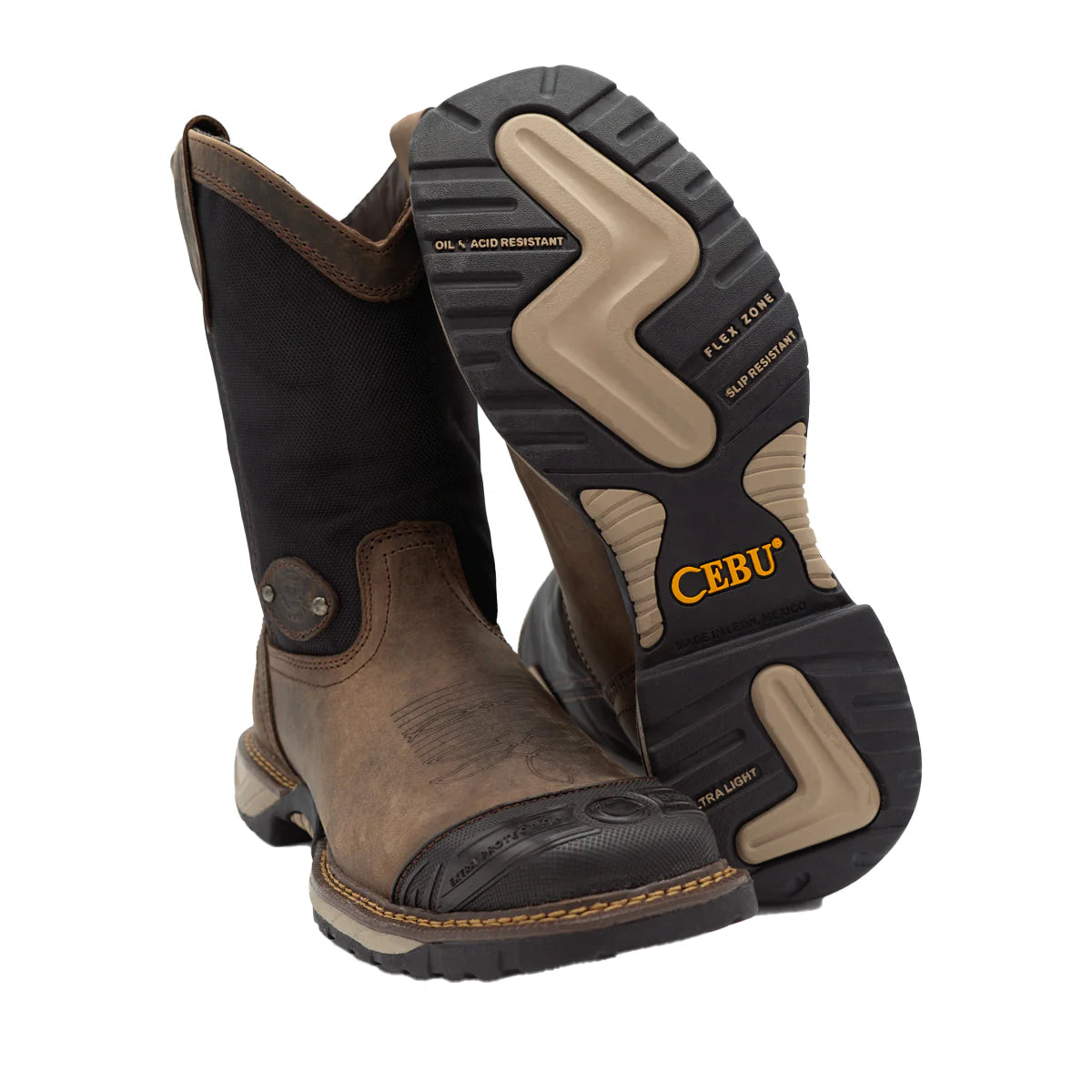 Cebu Thunder 300 Wellington 10" Work Boots - Rubber Shield & Steel Toe