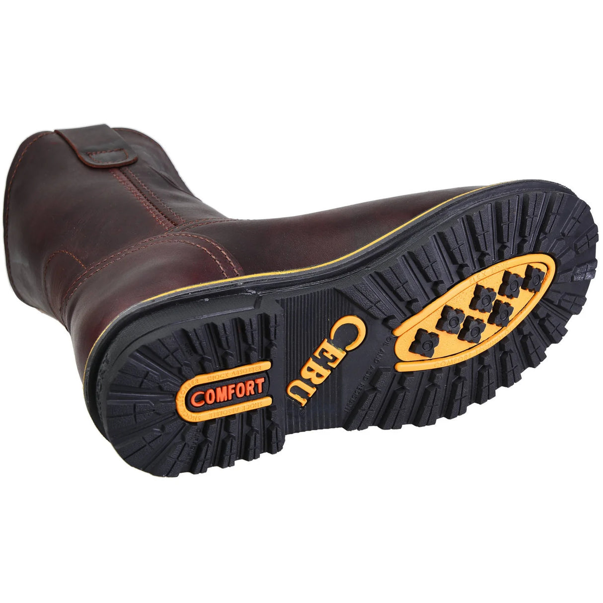Cebu Tractor Heavy Duty Pull On 10" Work Boots - Steel Toe