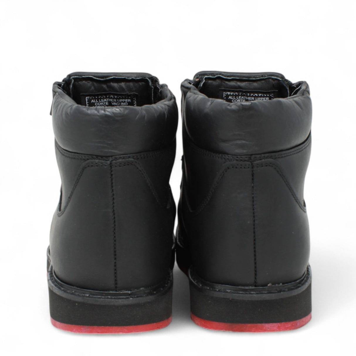 Men's petatillo square toe work shoes with double density sole in black by La Carreta back view