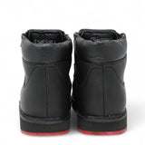 Men's petatillo square toe work shoes with double density sole in black by La Carreta back view
