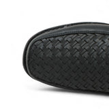 Men's petatillo square toe work shoes with double density sole in black by La Carreta toe view