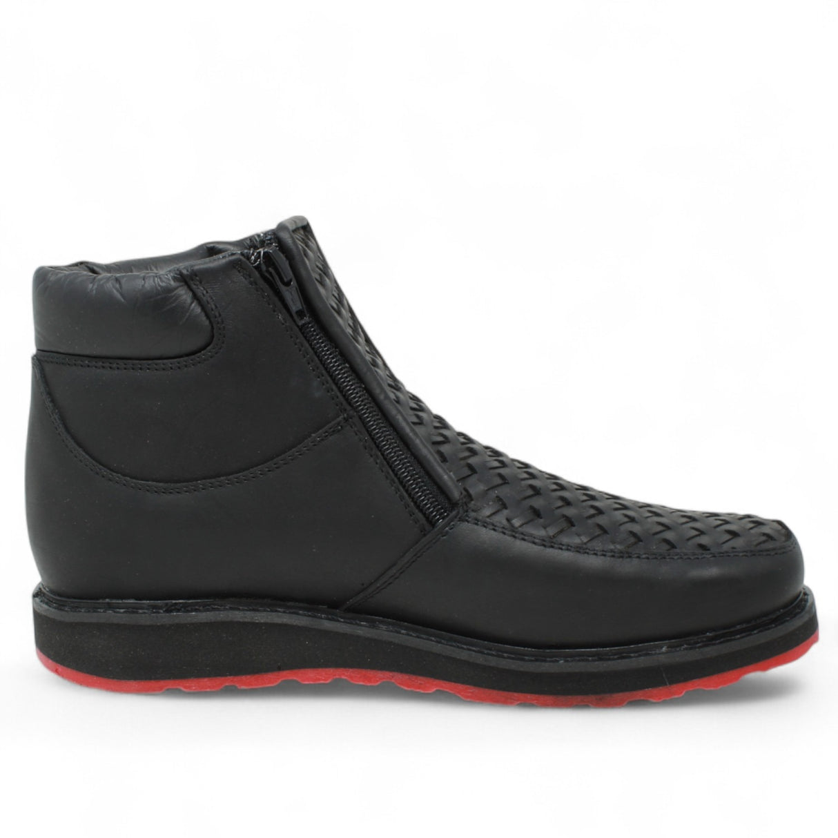 Men's petatillo square toe work shoes with double density sole in black by La Carreta right side view