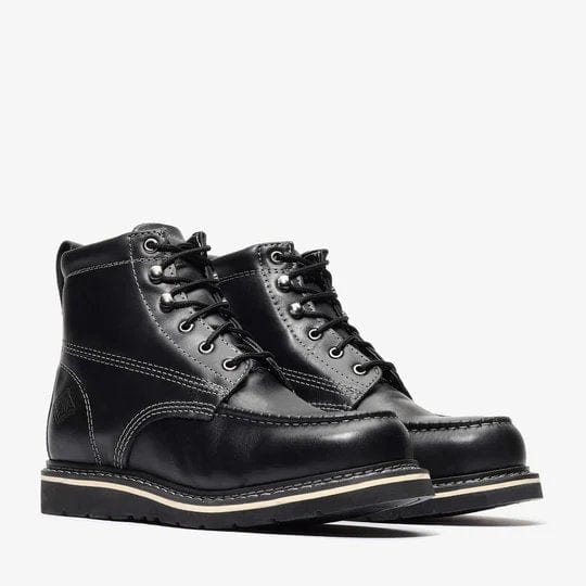 Bonanza Men´s Frontier Classic 6" Moc Toe Work Boots - Jet Black